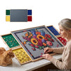 VEVOR 1500 Piece 2-in-1 Tilting & Rotating Puzzle Board 4 Drawers 34x25 in, Portable Wooden Table with Colorful Felt Drawer and Cover, 360° Rotation Puzzles Storage Jigsaw Accessories for Adult