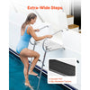 VEVOR Boat Ladder, 3 Steps, Stainless Steel Telescoping Folding Swim Deck Ladder for Rear Entry Inboard, 400 lbs Capacity with Wide Anti-Slip Steps & Handrails, for Outboards, Yacht, Pontoon Boats