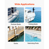 VEVOR Boat Ladder, 3 Steps, Stainless Steel Telescoping Folding Swim Deck Ladder for Rear Entry Inboard, 400 lbs Capacity with Wide Anti-Slip Steps & Handrails, for Outboards, Yacht, Pontoon Boats
