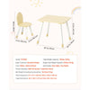 VEVOR Kids Table and 2 Chairs Set, Toddler Table and Chair Set with Rounded Edge Design & Graffiti Desktop, Wooden Desk for Art, Craft, Reading, Learning, Drawing, Classroom/Daycare/Home, Burlywood