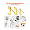 VEVOR 274 Pieces Picture Hanging Kit, 20lbs, 30lbs, and 50lbs Picture Hangers, Heavy Duty Metal Pictures Hanging Hooks with Nails for Mirror, Painting, Photo Frame on Drywall and Wooden Wall, Gold