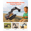 VEVOR Remote Control Excavator Toy, 22 Channel, 1:14 Scale Remote Control Digger with Metal Shovel, RC Excavator with Lights & Sounds, Full Functional Construction Vehicles for Kids, Birthday Present