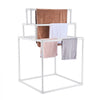VEVOR Towel Rack, 8 Bars Outdoor PVC Towel Holder, Freestanding Pool Towel Hanger Stand Next to Hot Tub, Outdoor Indoor Quilt Drying Rack Organizer, Ideal for Poolside, Bathroom, Spa, White