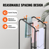 VEVOR Towel Rack, 3 Bars Outdoor Towel Holder with Metal Base, Freestanding Pool Towel Hanger Stand Next to Hot Tub, Outdoor Indoor Quilt Drying Rack Organizer, Ideal for Pool, Bathroom, Spa, Black