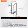 VEVOR Towel Rack, 3 Bars Outdoor Towel Holder with Metal Base, Freestanding Pool Towel Hanger Stand Next to Hot Tub, Outdoor Indoor Quilt Drying Rack Organizer, Ideal for Pool, Bathroom, Spa, Black