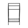 VEVOR Towel Rack, 3 Bars Outdoor Towel Holder with Metal Base, Freestanding Pool Towel Hanger Stand Next to Hot Tub, Outdoor Indoor Quilt Drying Rack Organizer, Ideal for Pool, Bathroom, Spa, Black