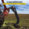 VEVOR Hitch Mounted Ripper, 16\" Shank Length Box Scraper Shank, 4 Hole Site Box Blade for Tractor, 2 Locating Pins Ripper Shank, 2 Plough Tips Box Blade Shank Teeth