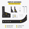 VEVOR Hitch Mounted Ripper, 16\" Shank Length Box Scraper Shank, 4 Hole Site Box Blade for Tractor, 2 Locating Pins Ripper Shank, 2 Plough Tips Box Blade Shank Teeth