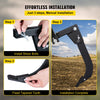 VEVOR Hitch Mounted Ripper, 16\" Shank Length Box Scraper Shank, 4 Hole Site Box Blade for Tractor, 2 Locating Pins Ripper Shank, 2 Plough Tips Box Blade Shank Teeth