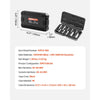 VEVOR XZN Triple Square Spline Bit Socket Set, 10-Piece M4 - M18, Premium Cr-V Steel, 1/4 in, 3/8 in, and 1/2 in Drives, with Enhanced Storage Case, Triple Square Socket Set for Hand Use, Automotive
