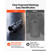 VEVOR Hex Bit Socket Set 36-Piece 1/4" 3/8" 1/2" Drive Hex Bit Sockets, for Auto Repair Mechanical Maintenance, SAE and Metric CR-V Steel Sockets with 4 Adapters, Storage Case, and Clear Markings