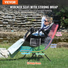 VEVOR Reclining Camping Chair, 300 lbs Load Camping Hammock Chair, Rocking Lounge Folding Chair with Cup Holder Storage Bag Headrest & Adjustable Backrest, for Camping and Other Outdoor Activities