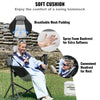 VEVOR Reclining Camping Chair, 300 lbs Load Camping Hammock Chair, Rocking Lounge Folding Chair with Cup Holder Storage Bag Headrest & Adjustable Backrest, for Camping and Other Outdoor Activities