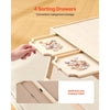VEVOR 1500 Piece Puzzle Table with Folding Legs, 4 Drawers and Cover, 34x25 in Portable Wooden Board, Jigsaw Puzzle Accessories for Adults, Puzzle Organizer & Storage System, Birthday Gift for Mom