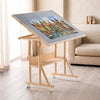 VEVOR 1500 Piece Puzzle Table with Legs, Wheels, 4 Drawers, Cover, 34x25 in, Gift for Mom, Portable Wooden Board, Felt Surface Jigsaw Puzzle Accessories for Adults, Adjustable Height Storage Organizer
