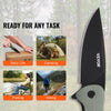VEVOR Folding Pocket Knife, 3.5 in/8.8 cm D2 Steel Blade, G10 Handle Small EDC Knife with Pocket Clip, Sharp Camping Survival Hiking Knife, 3.84 oz/0.1 kg Easy to Carry for Men Women Self Defense