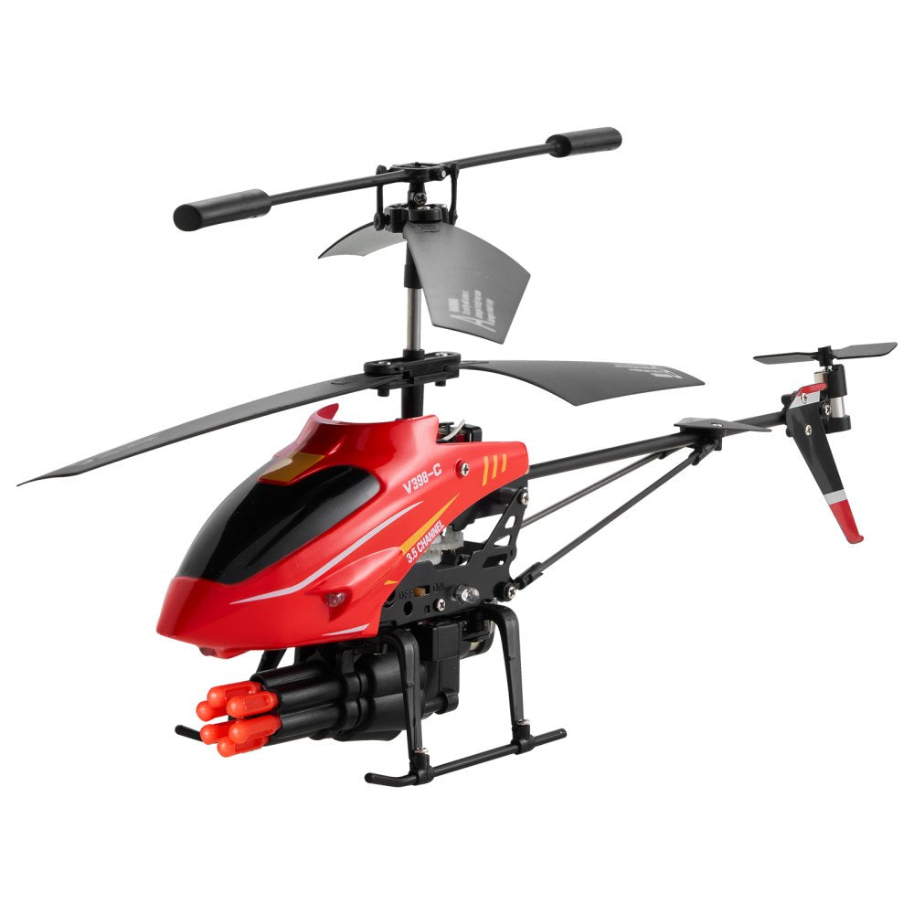 VEVOR RC Helicopter, 2.4GHz Flying Remote Control Helicopter with Shooting Mode, 3.5 Channel RC Airplane for Kid, Altitude Hold, One-Key Takeoff/Landing & LED Lights, Toys for Kids Ages 14 and up
