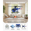 VEVOR RC Helicopter, 2.4GHz 4-Propeller Remote Control Helicopter with 6-Axis Gyro, 4-Channel RC Airplane for Beginner, LED Light & One-Key Takeoff/Landing, Plane Toys for Kids Ages 8 and up