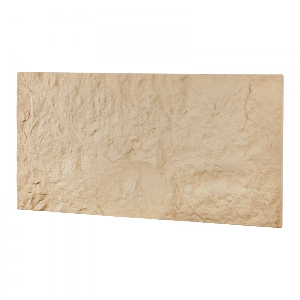 VEVOR 3D Wall Panels, 4 Pack 48 x 24 in PU Natural Stone Imitation Wall Art Tiles, 32 Sq.Ft Coverage Accent Wall Panel, Interior Home Decor for Ceiling, Bedroom, Living & Gaming Room, Stone Yellow