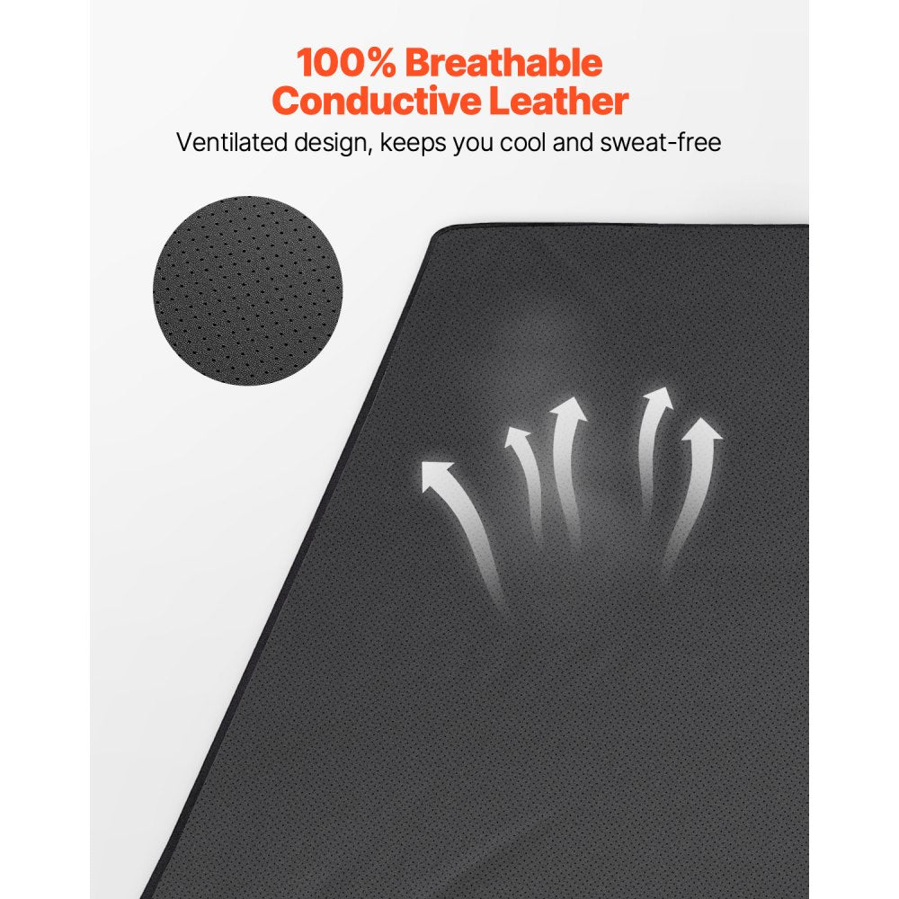 VEVOR Grounding Mat, 27 x 60 in Anti-Slip PU Leather Earthing Mat, with 15 Feet Grounding Cord, Grounding Pad for Sleep, Boost Energy, Improve Sleep, Reduce Anxiety at Home Office or Work