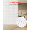 VEVOR 3D Wall Panels, 33-Pack 11.81 x 11.81 in PVC Modern Art Minimalist Floral Tiles, 32 Sq.Ft Coverage Accent Wall Panel, Interior Home Decor for Ceiling, Bedroom, Living & Gaming Room, Matte White