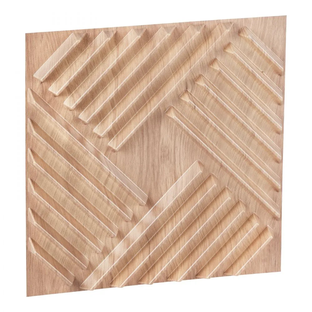 VEVOR 3D Wall Panels, 12-Pack 19.7 x 19.7 in PVC Modern Art Minimalist Salt Tiles, 32 Sq.Ft Coverage Accent Wall Panel, Interior Home Decor for Ceiling, Bedroom, Living & Gaming Room, Light Wood Color