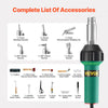 VEVOR Hot Air Plastic Welder, 1600W Hot Air Torch Pistol, 122-1112℉ PVC TPO Vinyl Heat Gun Welding Torch, Plastic Roofing Welding Kit with 17 Accessories- Toolbox, Nozzle, Roller, Blades for PP/PE/PVC