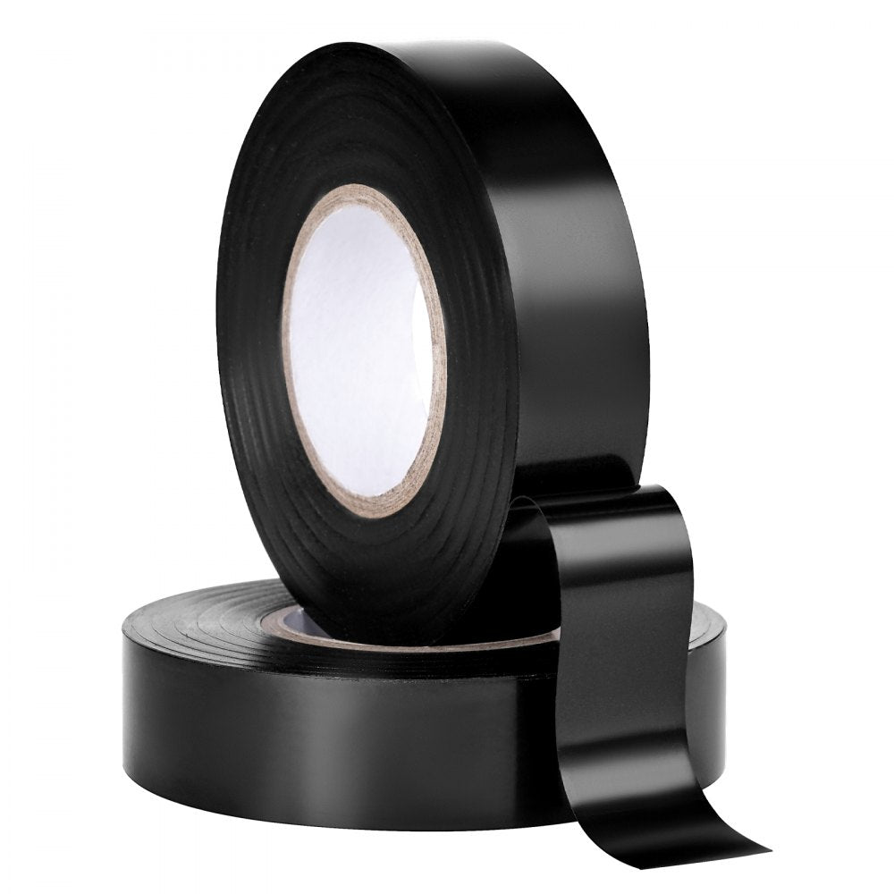 VEVOR 600V Electrical Tape, 10 Rolls, 3/4 in x 66 ft General Purpose PVC Insulating Wire, 0℉ to 221℉ Flame Retardant, Waterproof, Secure Adhesion, Weather Resistance, for Electrical Equipment, Black