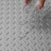 VEVOR Garage Floor Mat, 303.15 x 43.31 inch PVC Garage Flooring Roll, Non-slip Diamond Texture, 91.17 sq.ft Covering Space, Garage Mats for Under Cars, for Gyms Boats Car Trailer, Silver