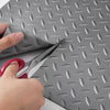 VEVOR Garage Floor Mat, 78.74 x 47.24 inch PVC Garage Flooring Roll, Non-slip Diamond Texture, 25.83 sq.ft Covering Space, Garage Mats for Under Cars, for Gyms Boats Car Trailer, Silver