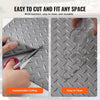 VEVOR Garage Floor Mat, 157.48 x 59.05 inch PVC Garage Flooring Roll, Non-slip Diamond Texture, 64.58 sq.ft Covering Space, Garage Mats for Under Cars, for Gyms Boats Car Trailer, Silver