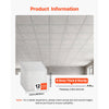 VEVOR 24 x 24 in PVC Ceiling Tiles 12-Pack Drop Ceiling Panels White Marble, PVC Foam Board, Grid Fit, Water-Resistant, Flexible Cut, Easy to Clean, Modern Decorative Finish for Home, Office Areas