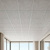 VEVOR 24 x 24 in PVC Ceiling Tiles 12-Pack Drop Ceiling Panels White Marble, PVC Foam Board, Grid Fit, Water-Resistant, Flexible Cut, Easy to Clean, Modern Decorative Finish for Home, Office Areas
