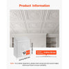 VEVOR 24 x 24 in PVC Ceiling Tiles 12-Pack White 3D Geometric Panels, Smooth PVC Sheet for Drop Grid, Impact-Resistant, Paintable Surface, Easy Cut, Modern Decorative Style for Home, Office
