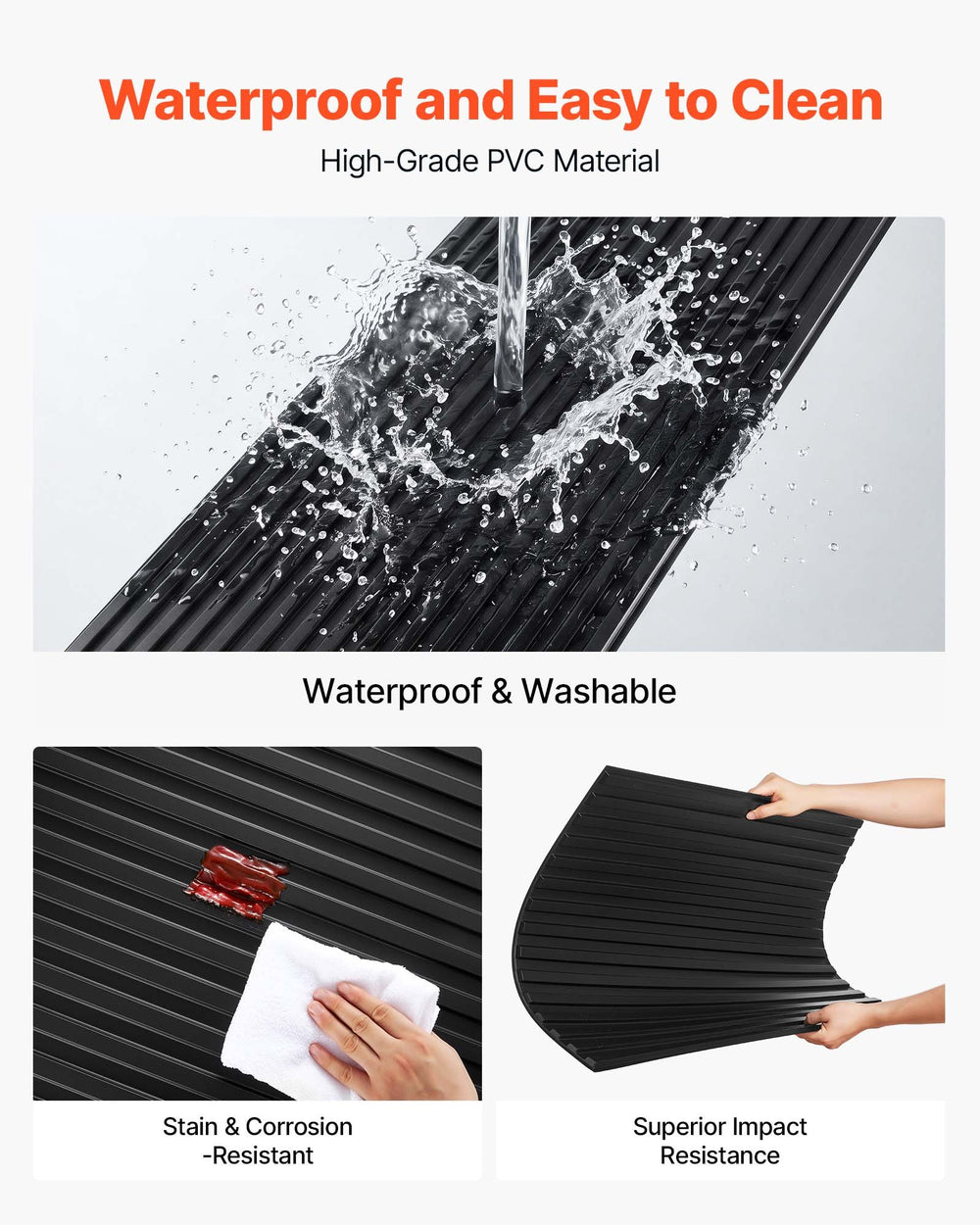 VEVOR 24 x 48 in PVC Ceiling Tiles 12-Pack 3D Black Linear Slat Panels, Smooth PVC Sheet for Drop Grid, Impact-Resistant, Paintable Surface, Easy Cut, Modern Decorative Style for Home, Office