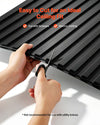 VEVOR 24 x 48 in PVC Ceiling Tiles 12-Pack 3D Black Linear Slat Panels, Smooth PVC Sheet for Drop Grid, Impact-Resistant, Paintable Surface, Easy Cut, Modern Decorative Style for Home, Office