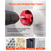 VEVOR PVC Pipe Reamer Kit, 5-Piece, PVC Fitting Socket Saver, Includes 1-1/4", 1-1/2", 2", 3", 4", Compatible with Standard 1/2" Drills, Plumbing Tool Kit for SCH40 ABS CPVC Vent Drain Water Pipes