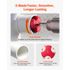 VEVOR PVC Pipe Reamer Kit, 7-Piece, 3 Blades PVC Fitting Socket Saver, Includes 1/2", 3/4", 1", 1-1/2", 2", 3", 4", Fits Standard 1/2" Drills, Plumbing Tool Kit for SCH40 ABS CPVC Vent Drain Pipes