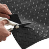 VEVOR Garage Floor Roll, 4 x 7 ft Garage Flooring Mat, 2.2 mm Thickened PVC Diamond Plate Floor Protector Mat with Double-sided Tape, Non-Slip, Easy to Clean for Warehouse, Gyms, Trailer, Black