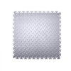 VEVOR Garage Floor Tiles Interlocking, 16 Pack 20.2 x 20.2 x 0.2 in Interlocking Modular Garage Flooring Tiles, Diamond Plate Slip-Resistant PVC Mats for Workshop,Warehouse,Tool Room, Light Gray