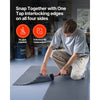 VEVOR Garage Floor Tiles Interlocking, 8 Pack 20.2 x 20.2 x 0.2 in Interlocking Modular Garage Flooring Tiles, Diamond Plate Slip-Resistant PVC Mats for Workshop,Warehouse,Tool Room, Graphite Gray