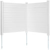 VEVOR Outdoor Privacy Screens, 50" W x 50" H Air Conditioner Fence, Pool Equipment Enclosure, Horizontal Vinyl Privacy Fence, Perfect to Enclose Trash Can and A/C Units (2-Panel)