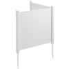VEVOR Outdoor Privacy Screens, 50" W x 50" H Air Conditioner Fence, Pool Equipment Enclosure, Horizontal Vinyl Privacy Fence, Perfect to Enclose Trash Can and A/C Units (2-Panel)