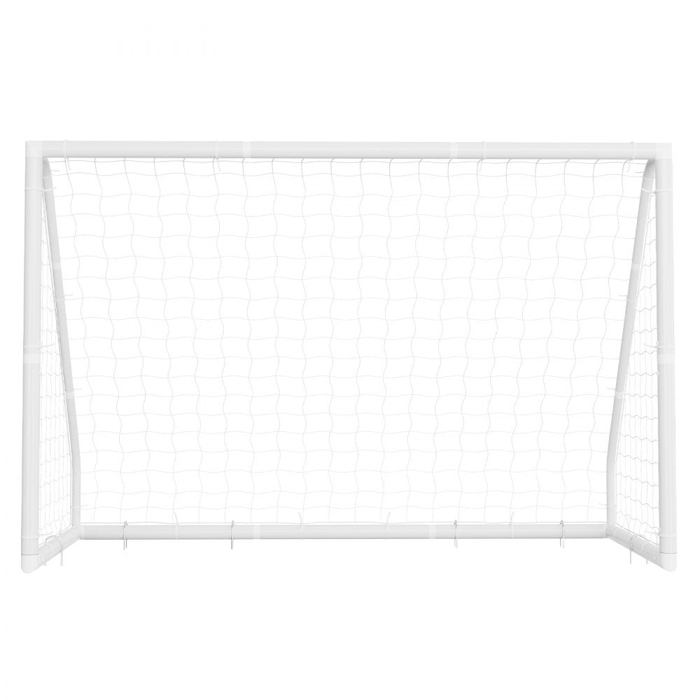 VEVOR Soccer Goal 10 x 6.5 FT PVC Soccer Goal for Backyard with PE Net, Portable & Weatherproof Set, with High-Strength PE Net, Target, Cones, for Kids & Adults Outdoor Backyard Practice Training