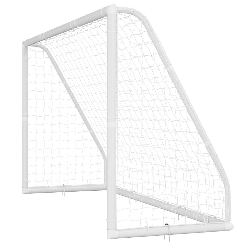 VEVOR Soccer Goal 10 x 6.5 FT PVC Soccer Goal for Backyard with PE Net, Portable & Weatherproof Set, with High-Strength PE Net, Target, Cones, for Kids & Adults Outdoor Backyard Practice Training