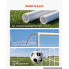 VEVOR Soccer Goal 12 x 6 FT PVC Soccer Goal for Backyard with PE Net, Portable & Weatherproof, with High-Strength Net, Target, Ground Stake, Cones, for Kids & Adults Outdoor Backyard Practice Training