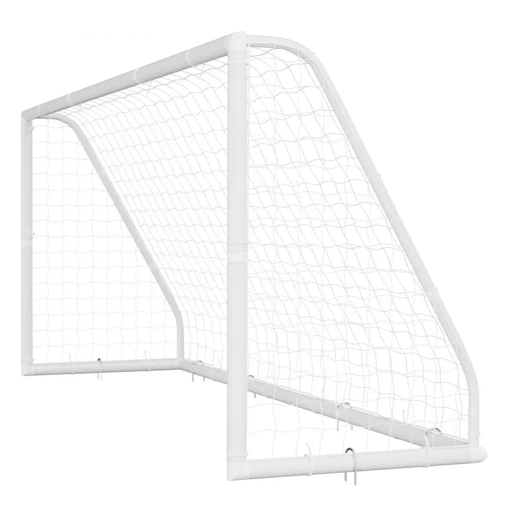 VEVOR Soccer Goal 12 x 6 FT PVC Soccer Goal for Backyard with PE Net, Portable & Weatherproof, with High-Strength Net, Target, Ground Stake, Cones, for Kids & Adults Outdoor Backyard Practice Training