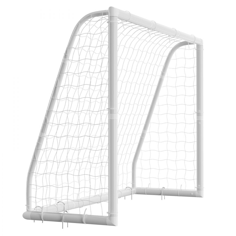 VEVOR Soccer Goal 8 x 6 FT PVC Soccer Goal for Backyard with PE Net, Portable Weatherproof Set, with High-Strength PE Net, Target, Cones, for Youth Kids & Adults Outdoor Backyard Practice Training