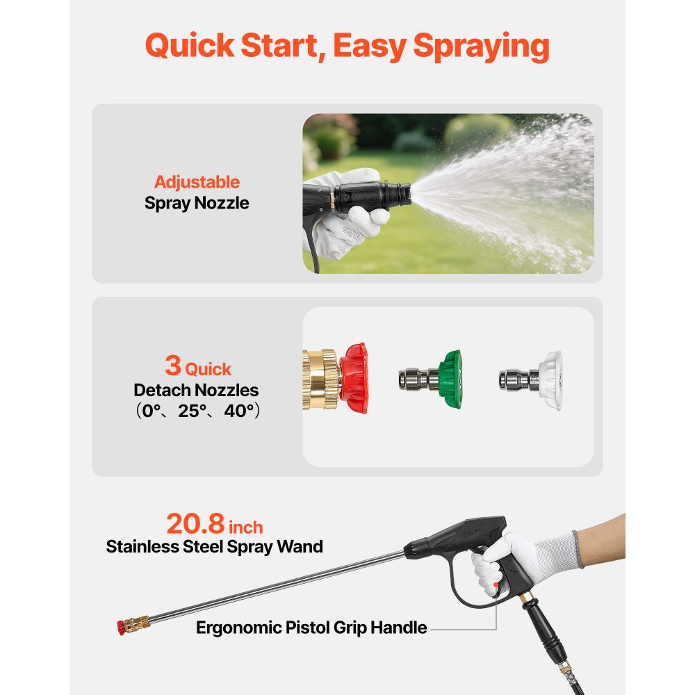 VEVOR Gas Powered Backpack Sprayer, 26.5CC 0.9HP Engine, Garden Sprayer with 6.5 Gallon Tank, Large Area Coverage, Lawn Spraying Machine with 24 in Wand & Nozzles for Efficient Gardening & Farming