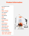VEVOR Gas Powered Backpack Sprayer - product information and dimensions graphic